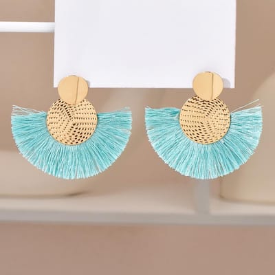 Mode Boheemse Grote Kwast Dangle Wit Franje Vrouwelijke Oorbellen Hangende Oorbellen voor Vrouwen Statement Bruiloft 2023 Sieraden