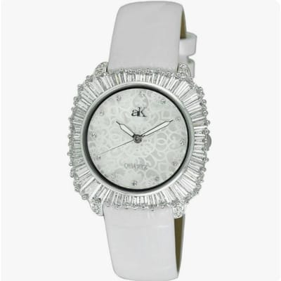 Adee Kaye Liberty - Collection G2 Accents en Cristal Cadran Nacre Quartz AK2722-S Montre pour Femme blanc