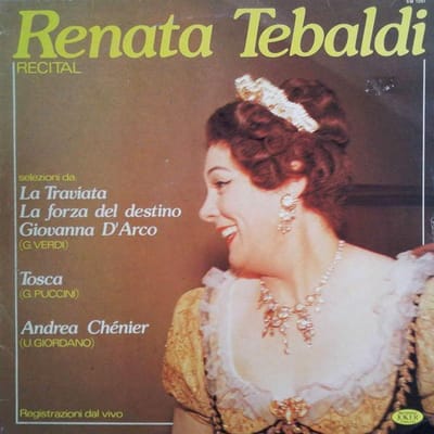 LP Plaat RENATA TEBALDI Recital SM1297 JOKER 1982 Italië Klassiek Gebruikt brown
