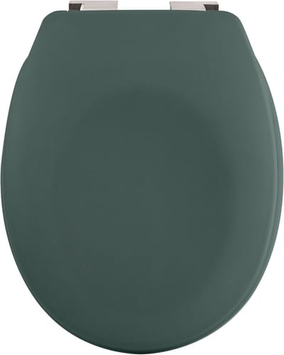 spirella Toiletbril Softclose - Duroplast WC-Bril met Chromen Scharnieren - Anti-slip Voetjes - Donkergroen
