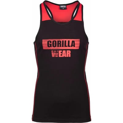 Gorilla Wear Wallace Tank Top - Zwart/Rood - S