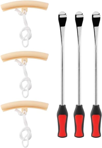 Complete Set van 6 Stuks voor Bandenwissel met 3 Lepels en 3 Velgbeschermers voor Auto, Motor en Fiets