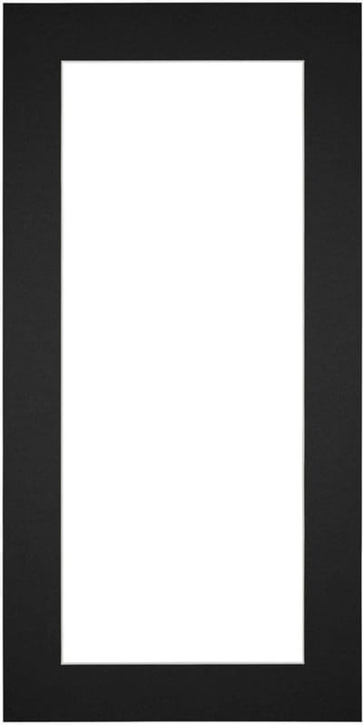 Passe-Partout Fotomaat 20x50 cm - Lijstmaat 30x60 cm - Zwart - Museumkarton - Fotolijst niet inbegrepen