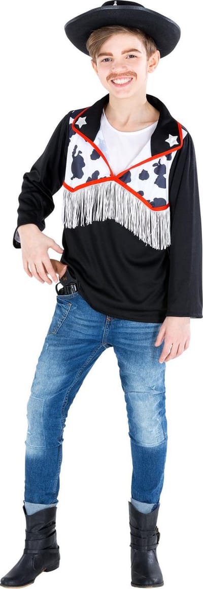 dressforfun - jongenskostuum cowboyhemd Sheriff 116 (5-7y) - verkleedkleding kostuum halloween verkleden feestkleding carnavalskleding carnaval feestkledij partykleding - 300533