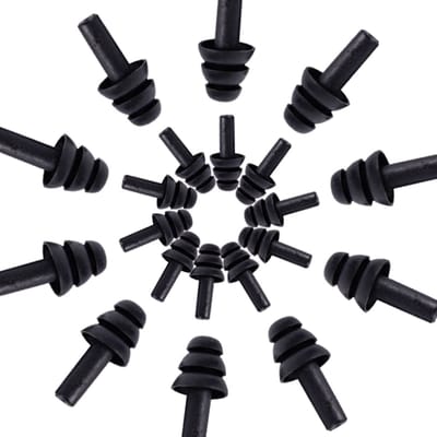 Let op type!! 10 paar waterdichte zwemmen siliconen oordoppen voor volwassen zwemmers kinderen duiken zachte Anti-Noise Ear Plug (zwart)