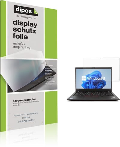dipos – 2x Matte Beschermfolie geschikt voor Lenovo ThinkPad T490s | Krasbestendige & antireflecterende Screenprotector Ultra-Thin