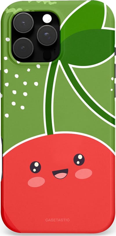 Casetastic Hoesje Geschikt voor Apple iPhone 16 Pro Max Magsafe - Stijlvolle Beschermende Duo-layer Case - Kersenkus
