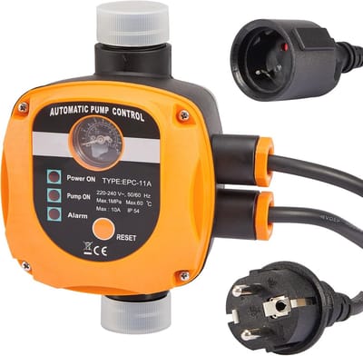Elektronische Drukschakelaar Waterpomp tot 10 Bar - Waterdicht IP54 voor Tuinirrigatie en Huishoudelijk Gebruik