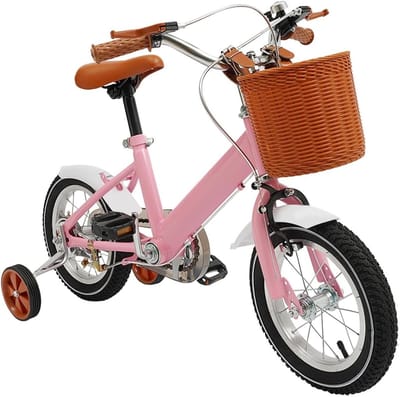 Kinderfiets 12 inch - Loopfiets voor peuters - Leren fietsen - Met steunwielen - 3048 Centimeter - Roze