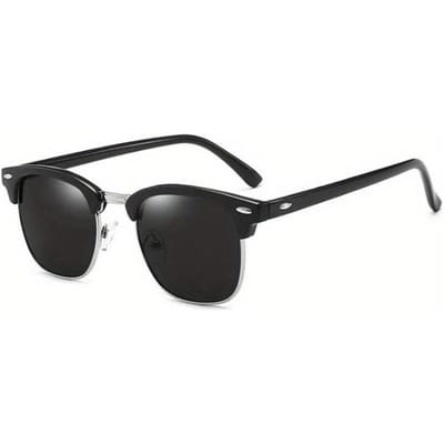 Lunettes de soleil d'été classiques à protection UV pour hommes Monture ovale Lunettes de conduite pour femmes argenté