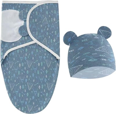 Baby-inbakerslaapzak – 0–3 maanden – Babyslaapzak – Inbakerdoek voor pasgeborenen en peuters – 100% biologisch katoen – Unisex – 2-pack