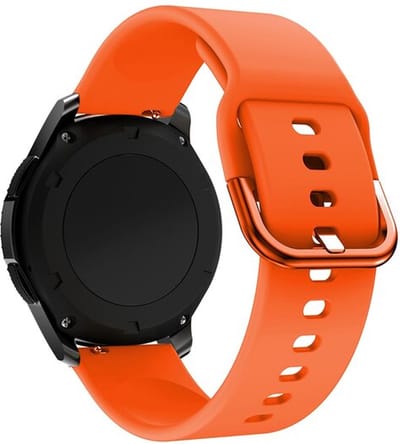 By Qubix - Geschikt voor Garmin bandje - Geschikt voor Garmin Vivoactive 4 / 4L - Siliconen sportband - Oranje - Smartwatch bandje 22mm