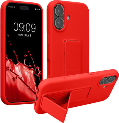 kwmobile back cover voor smartphone - geschikt voor Apple iPhone 17 - 1x beschermhoesje van kunststof - In rood