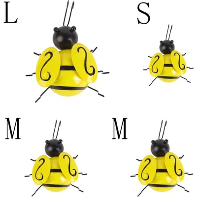 4 stuks Patio Ambacht Tuin Buiten Tuin Schattig Insect Hangend Huis Decoratie Cadeau Ornament Metalen Mier Bij Woonkamer Wandkunst Beeld