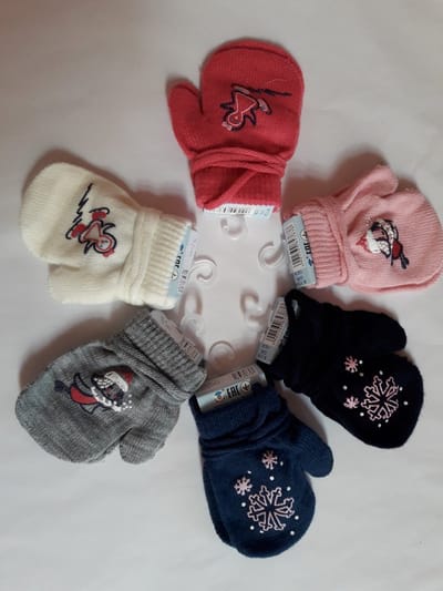 Wantjes - Babywantjes met koordje - Felroze - 2 Paar - 10 cm