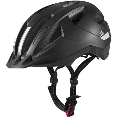 CRIVIT Fietshelm met achterlicht (Zwart, S/M)