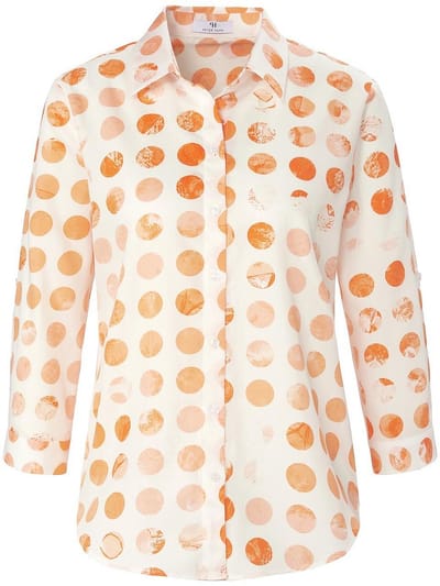 Blouse 100% katoen Van Peter Hahn wit