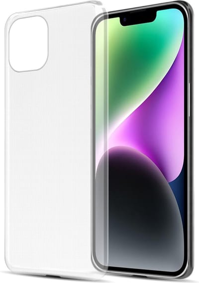 Cadorabo Hoesje geschikt voor Apple iPhone 14 in VOLLEDIG TRANSPARANT - Beschermhoes gemaakt van flexibel TPU Silicone Case Cover