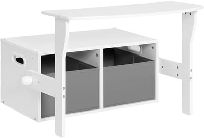 Jessi Store - Kindertafel - Kinderbureau - Speeltafel - Kindertafel met opbergruimte - Bankje - 60x45,2x55,7cm