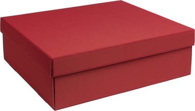 Geschenkdoos met deksel karton ROOD, 40x30x12cm (35 stuks)