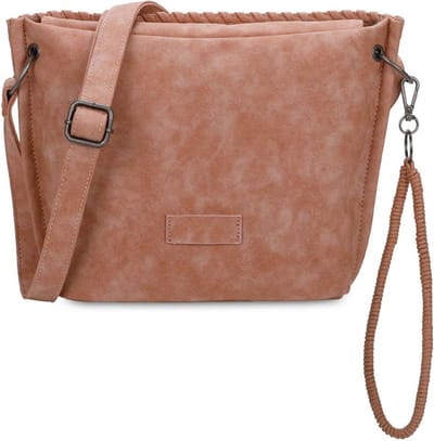 Fritzi aus Preußen Schoudertas Luke03 Root Crossbody Bag Terra Zalmroze