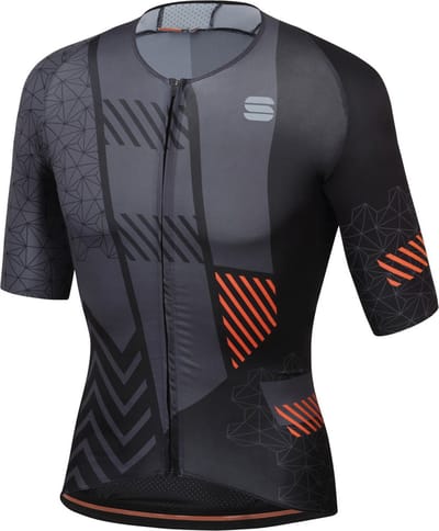 Sportful Fietsshirt Korte mouwen voor Heren Zwart Grijs - SF Bomber Jersey-Black Anthracite - 2XL