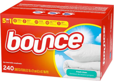 Bounce Fresh Linen - Geurige wasverzachterdoekjes - 240 stuks