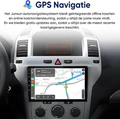 Junsun Android 15 Autoradio Geschikt Voor Opel Zafira B 2005-2014 Accessoires, 4GB+64GB, Draadloze CarPlay & Andriod Auto, DAB+, GPS-navigatiesysteem, Bluetooth, Stuurwielbediening, WiFi, RDS, 9-inch HD Touchscreen, DSP, Octa-core processor