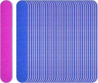 SNQ Nagelvijlen - 100-Pack - Professionele Dubbelzijdige Nagelvijlen Met Schuurpapier Van 100/240 Korrel - Manicureverzorging - Vormgeven En Repareren Voor Thuis- En Salongebruik