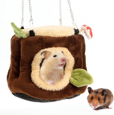 Daity Hangmat voor cavia's - klein dierenverblijf - warme winterknuffelzak - hamstergrotbed - kooibed voor huisdieren - accessoires - geschikt voor knaagdieren - dwergkonijnen - fretten - ratten - egels - chinchilla's