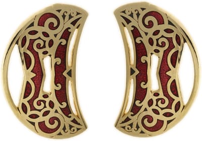 Behave - Oorclips dames - rood - 3 cm