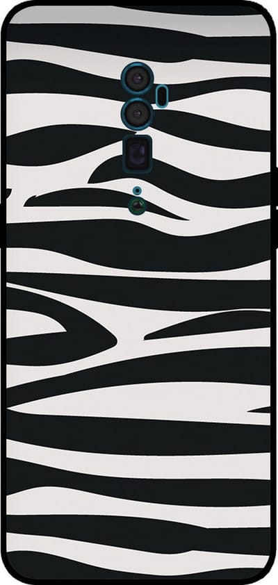 Smartphonica Telefoonhoesje Geschikt voor Oppo Reno 10X Zoom met zebra opdruk - TPU backcover case zebra design - Zwart Wit geschikt voor Oppo Reno 10x Zoom