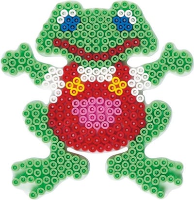 Hama midi KIKKER / PAD strijkkralen vormpje / figuur / grondplaat voor normale strijkparels (strijkkralenbordje natuur / legbordje dier, creatief kralen cadeau voor kinderfeestje / kinderverjaardag!)