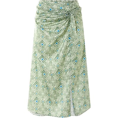 ESMARA Satijnen dames rok (Groen/print, 40)