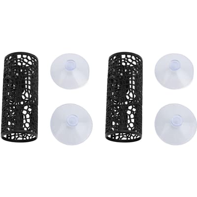 2 Stuks Vis Tunnel Speelgoed met Zuignap Uitgehold Tunnel Zwem Buis voor Aquarium Decoratie white