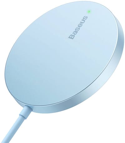 Baseus Simple Mini3 draadloze oplader - Geschikt voor MagSafe en Qi2 - 15 Watt - Blauw