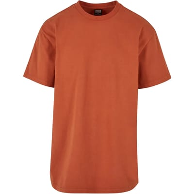 Urban Classics - Heavy Oversized Garment Dye Heren T-shirt - M - Oranje