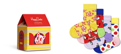 Happy Socks - 4-Pack Cat In House Gift Set - Kinderen - Sokken