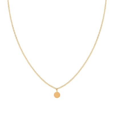Essentialistics - Ketting textuur muntje - Volwassenen - Goudkleur - Stainless steel (verkleurt niet) - Verlengkettinkje