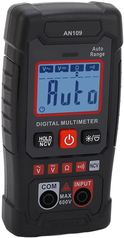 Draagbare Multimeter - Digitale Tester - Elektrische Metingen - Automatisch Bereik - 15 x 9 x 4 cm - Zwart