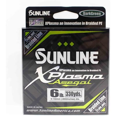 Sunline PE-lijn Asegai Xplasma 330yds PE 0,6 6lb donkergroen (6865)