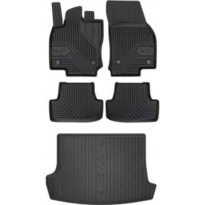 Frogum Volkswagen T-Roc vanaf 2017 - Mattenset & Kofferbakmat - Hoge Laadvloer - TPE - 4 cm Rand - No.77 + DryZone