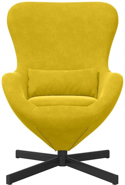vidaXL - Eivormige - stoel - Geel - 63 - x - 73 - x - 90 - cm - Fluweel