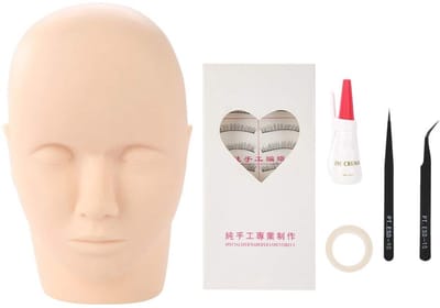 Allecto - Wimperuitbreidingsset - Mannequin Wimpers Oefen Make Up - Herbruikbaar - Geschikt voor schoonheidsstudenten - 1 x 1 x 1 cm