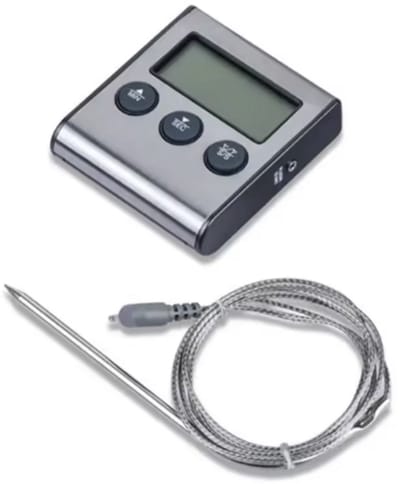 Keuken Thermometer - Digitale Vleesthermometer - Keukenthermometer - 2 stuks - Voedsel thermometer - 0°C tot 250°C | Keuken - Braadthermometer - BBQthermometer - Zilverkleurig