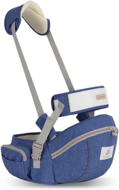 Heupdrager Kruk - Heupstoel Drager - Baby Ondersteuning - Verstelbare Tailleband - Tot 15 KG - Blauw