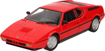 Welly Modelauto BMW M1 rood - Schaalmodel 1:24 - 18 x 7 x 5 cm