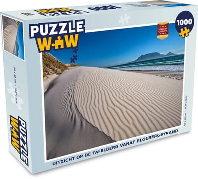 Puzzel Uitzicht op de Tafelberg vanaf Bloubergstrand - Legpuzzel - Puzzel 1000 stukjes volwassenen