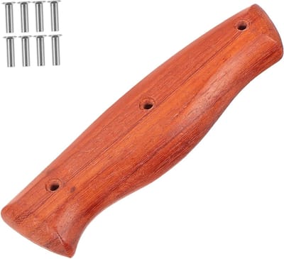 Set van 2 Vervangende Houten Handgrepen voor Keukenmessen - Ideaal voor Reparatie en Verbetering van Snijgereedschap