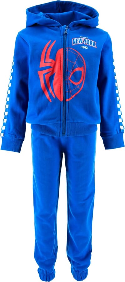 Marvel Spiderman Joggingpak / Trainingspak - Vest + Broek - Blauw - Katoen/Polyester - Maat 98 (3 jaar)